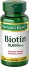 Nature's Bounty Biotin 10000Mcg Softgel, Size 120 Count Bottle