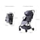 Travel Lite Stroller - SLD by Teknum - Dark Grey + Sunveno Baby Stroller Organizer / Bag - Yellow wave