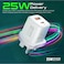 Promate Powerport-25ac Ultra-Fast Dual Port AC Charger with 25W Power Delivery and QC 3.0