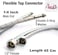 ABBASALI Tap Connector Flexi Pipes 2Pcs Single-head Hose, high-pressure Explosion-proof Single-hole Hot and Cold Water, suitable For Sink Faucet Pointed Water Inlet (60CM)