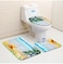 Toilet floor mat 3-piece bathroom carpet door mat 3-piece bathroom floor mat