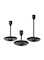 Generic 3-Piece Fulltalig Candlestick Holder Black 10cm