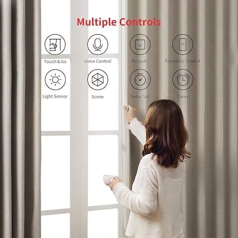 SwitchBot Curtain Smart Electric Motor, Wireless App or Automate Timer Control, Add Hub Mini/Plus Compatible with Alexa, Google Home, HomePod, IFTTT (U-Rail)