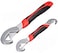 Sapu 2Pcs Multi-Function Universal Quick Snap N Grip Adjustable Wrench Spanner Set Sapu Red