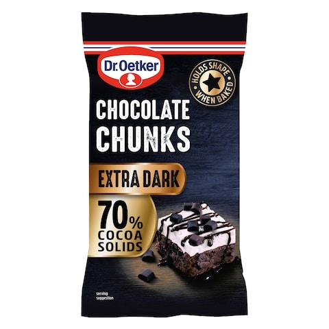 Dr. Oetker Extra Dark Chocolate Chunks 100g
