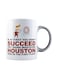 muGGyz Printed Ceramic Coffee Mug White