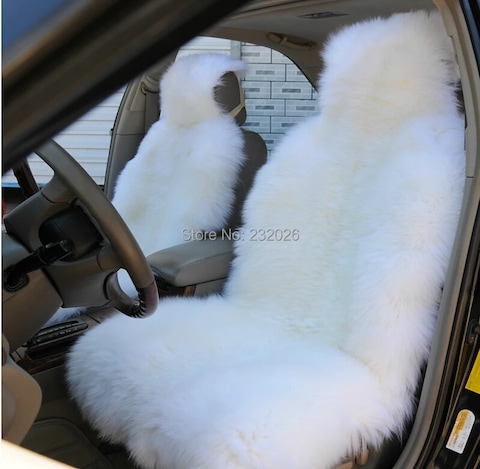 Cover Wool Sheepskin For White Leather And Fur Passengers Baby