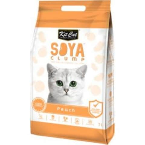 اشتري Kit Cat Soya Clump Soybean Litter – Peach 7L في الامارات