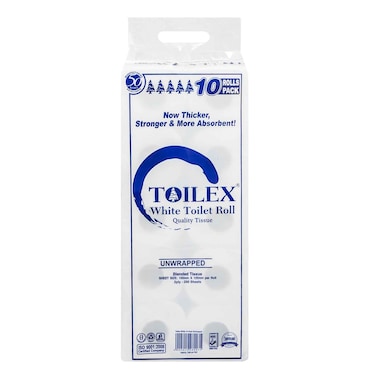 Toilex White Toilet Rolls 10 Pack