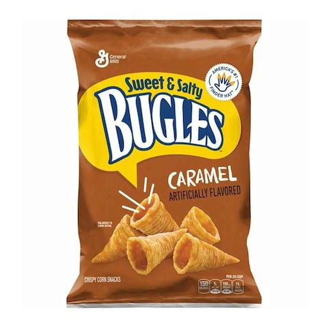 Buy Bugles Sweet And Salty Caramel Crispy Corn Snacks 100g in Saudi Arabia