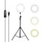 Generic-Aluminum Alloy Photography LED Selfie Ring Light Dimmable Photo Camera Phone Ring Lamp with 1.6M Stand Tripod for Makeup Video Live Studio Three Gear Dimming Modes 10 Levels of Brightness Adjustment