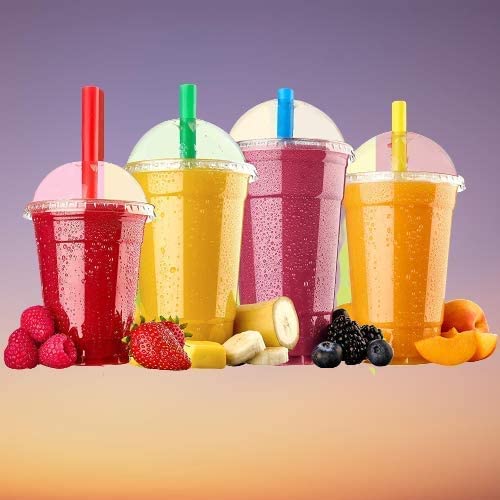 16 oz. Plastic Cups With Dome Lids [50 Sets] Disposable Clear Cups for Cold Drinks, Dessert, Milkshake, Iced Coffee, Slush, Smoothies&hellip;