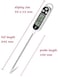 ABBASALI Meat Food Candy Thermometer, Probe Instant Read Thermometer, Digital Cooking Kitchen BBQ Grill Thermometer with Long Probe for Liquids Pork Milk Yogurt Deep Fry Roast Baking Temperature