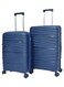Morano Hard-Side Luggage Set For Unisex Polypropylene Lightweight 4 Double Wheeled Suitcase With Built-In TSA Type Lock (4 Pcs, Dark Blue)