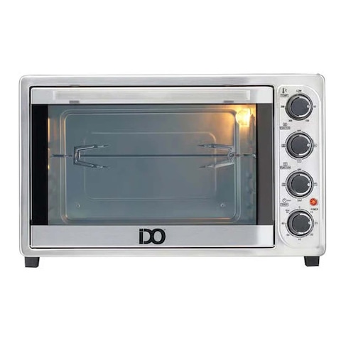 IDO Electric Toaster Oven with Grill - 50 Liter - 2000 Watt - Silver - TO50DG-SV