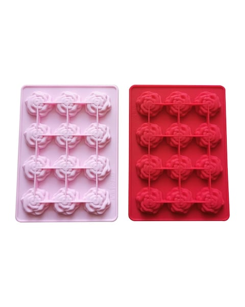 2 Pcs Rose Silicone Molds for Homemade Soaps, Baking, Ice, Chocolate, Bath Bombs, Pudding, Jelly, Cake Making