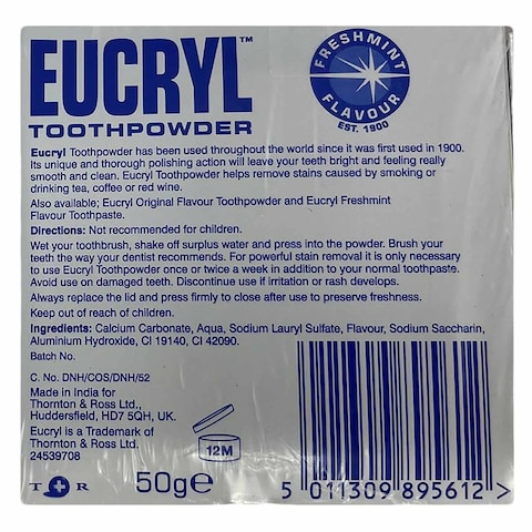 EUCRYL TOOTHPOWDER FRESHMINT 50G