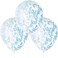 Unique- 16In Clear Balloon Blue Hrt Shaped Confetti