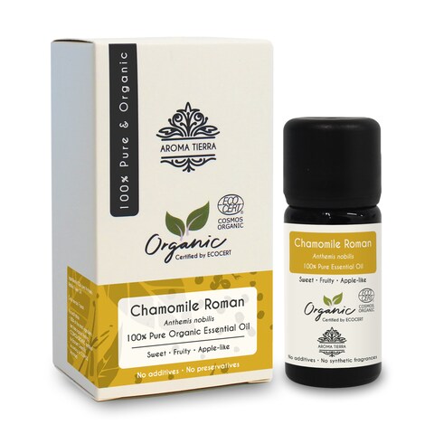 Aroma Tierra - Organic Chamomile Essential Oil (Roman) - Aroma Tierra - 100% Pure, Natural, Certified Organic By Ecocert - 10Ml