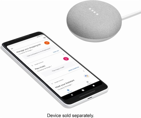 Google Home Mini Wireless Voice Activated Speaker - Chalk