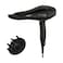 Philips Drycare Pro Hair Dryer with Concentrator and Diffuser Nozzle BHD274, Black, 2200 W