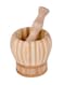 Generic Ancient Style Wooden Mortar And Pestle Beige/Brown 10cm