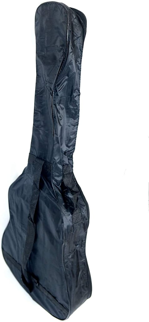 38 Inch Mike Music Nylon Waterproof Guitar Gig Bag Case Backpack With Zippered Pocket Design, Black (38 Inch Waterproof Guitar Bag, Black)