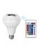 Generic LED Bluetooth Speaker Bulb With Remote Control Multicolour 12watts