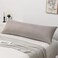 LUNA HOME 1 Piece Long Body Pillow Case, Plain Cappuccino Color