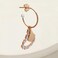Aiwanto Hanging Half Hoop Earring Fashion for Modern Earring Office Party Wear (Rose Gold)