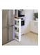 4 Tier Tower Slim Storage Rack White 54.5*14*31cm