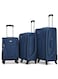 Giordano Softside Luggage Trolley 3 Pcs Set, Blue