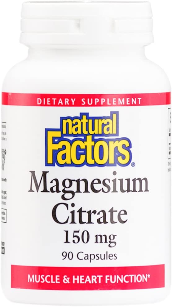 Buy Natural Factors 66910 Magnesium Citrate Capsules (150Mg, 90 Pieces ...