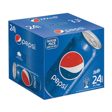 Pepsi Carbonated Soft Drink Cans 330ml Pack of 24