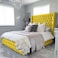 In House Burgas Velvet Bed Frame - Queen - 200x150 cm - Gold