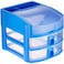 Harmony 2-Tier Mini Drawer 21x17x16cm Blue And Clear