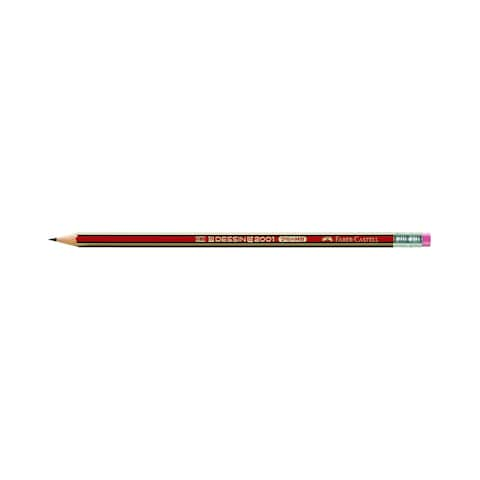 Faber-Castell Dessin Pencil With Eraser Red