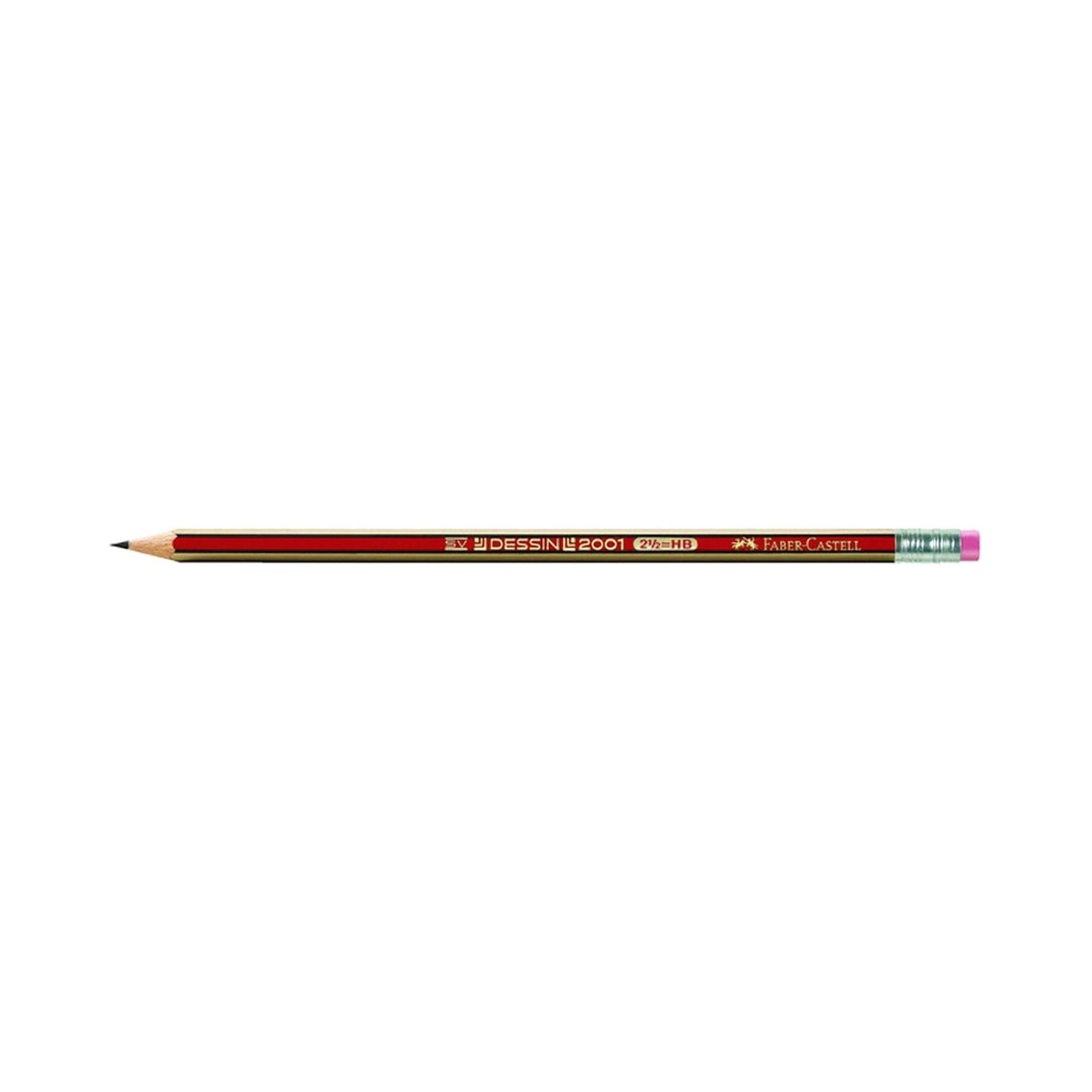 Faber-Castell Dessin Pencil With Eraser Red