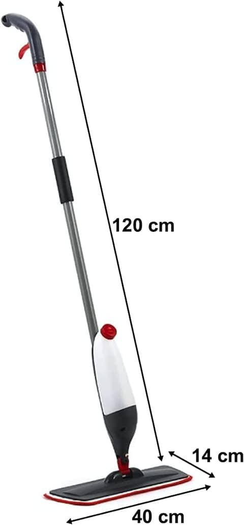 Spray Mop for Floors, Water Spraying Cleaner with 700 ml Refillable Bottle and Microfiber Washable Reusable Pads, Multipurpose Floor Mop for Laminate, Tile, Hardwood, Marble, Vinyl