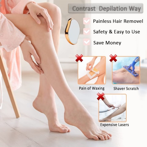 Mini Magic Hair Eraser Crystal Hair Eraser, Suitable for Men and Women Painless Exfoliating Crystal Hair Removal Tool