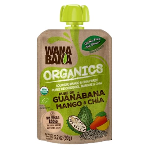 WanaBana Organics Soursop, Mango and Chia Puree 90g