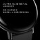 Zepp E Circle Smart Watch Health And Fitness Tracker With Heart Rate, SpO2 And Rem Sleep Monitoring, Stainless Steel Body, Leather Band, Moon Gray, Onyx Black, W1936Ov1Q