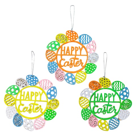 Easter Decorated Wreaths Assorted 20cm 3Pcs/pack