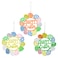 Easter Decorated Wreaths Assorted 20cm 3Pcs/pack