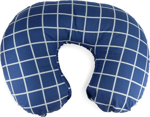 Kidz Klub Harry Check Nursing Pillow - 100% Cotton Printed Kids Design - Nursing Support For Breastfeeding, Bottle Feeding, And Bonding - Size: 60 x 58 x 15cm