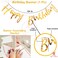 Party Propz Set Of 9 Golden Birthday Banner With Confetti Balloons Combo For Birthday Decoration Items For Girls/ Balloons For Girl Birthday Party