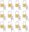 ABBASALI 12pack Mini Padlocks Luggage Locks - cupreous