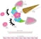 Aiwanto 3 Set Unicorn Birthday Cake Topper Flower Eyelashes Handmade Baby Children Party Cake Decor Set