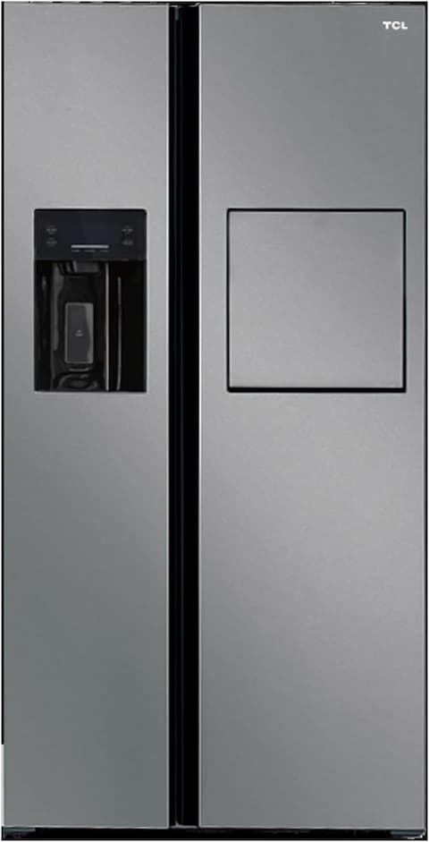 TCL Side By Side Refrigerator, 775Ltr Gross  and 596Ltr Net Capacity, Inverter Ice Maker &amp; Mini Bar, C775SBIM, Inox