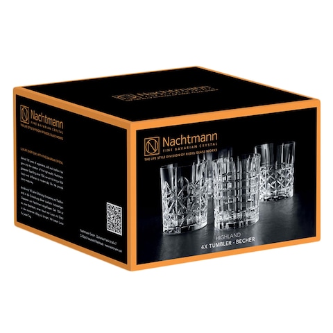Nachtmann Highland Crystal Whisky Tumbler Set 4 Pieces